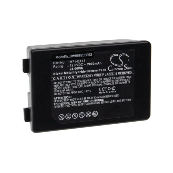 Bateria para Impressora Brady M71-BATT - 2000 mAh 12 V NiMH vhbw