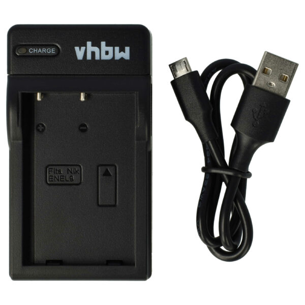 Carregador USB-C com Cabo para Bateria Nikon D3000 - vhbw 0.5 A