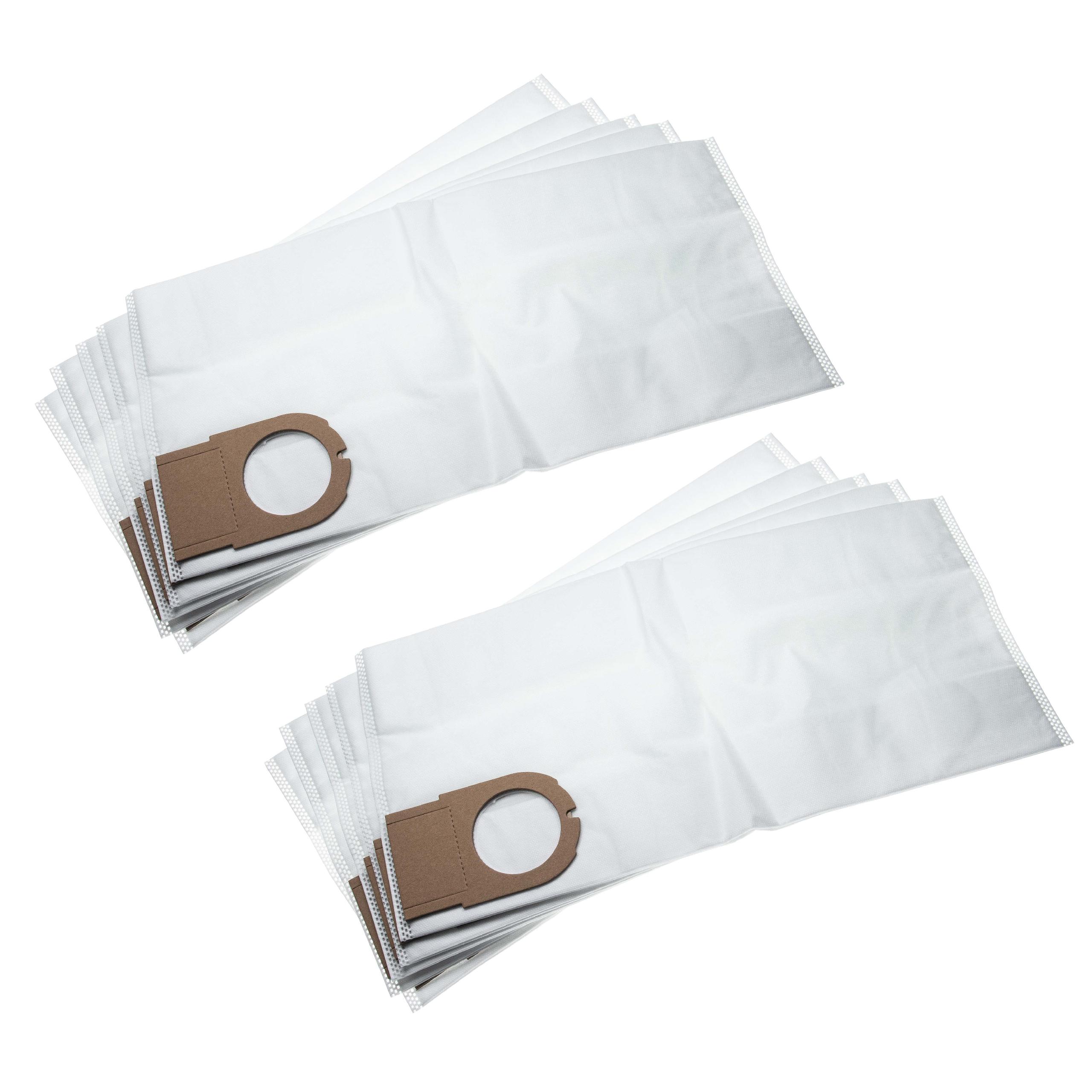 Conjunto de 10 Sacos para Aspirador Metabo 6.31348, 631348000 - Microfibra vhbw