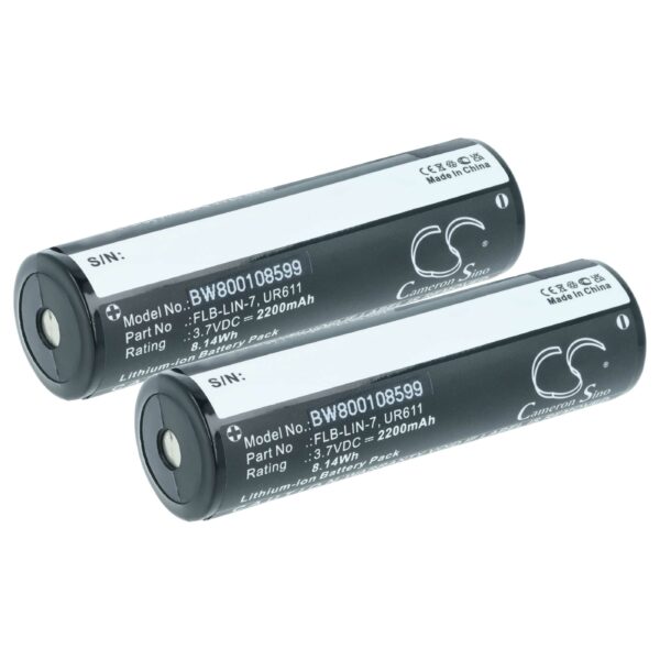 Baterias vhbw para tocha Inova FLB-LIN-7, UR611 - 2200 mAh 3.7 V Li-Ion (2 unidades)