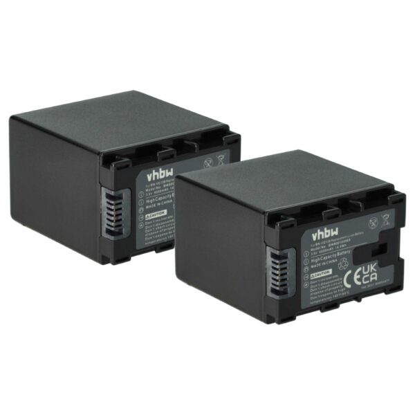 Pack 2 Baterias vhbw para JVC GZ-E10, GZ-E100 (BN-VG138, 4000 mAh, 3.6 V)
