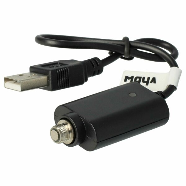 Cabo Carregador USB para Cigarros Eletrónicos e Dispositivos com Fecho de Rosca - 25 cm vhbw