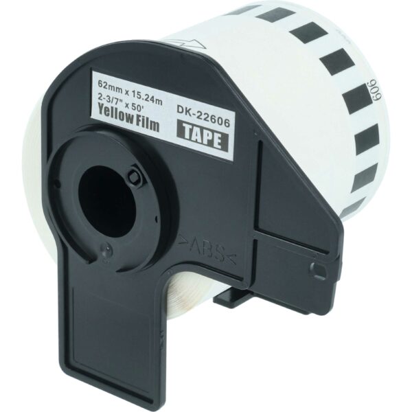 Rolo de Etiquetas compatível com Brother DK-22606 - Premium 62 mm x 15,24 m + Suporte