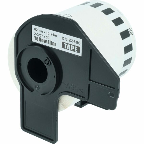 Rolo de Etiquetas compatível com Brother DK-22606 - Premium 62 mm x 15,24 m + Suporte