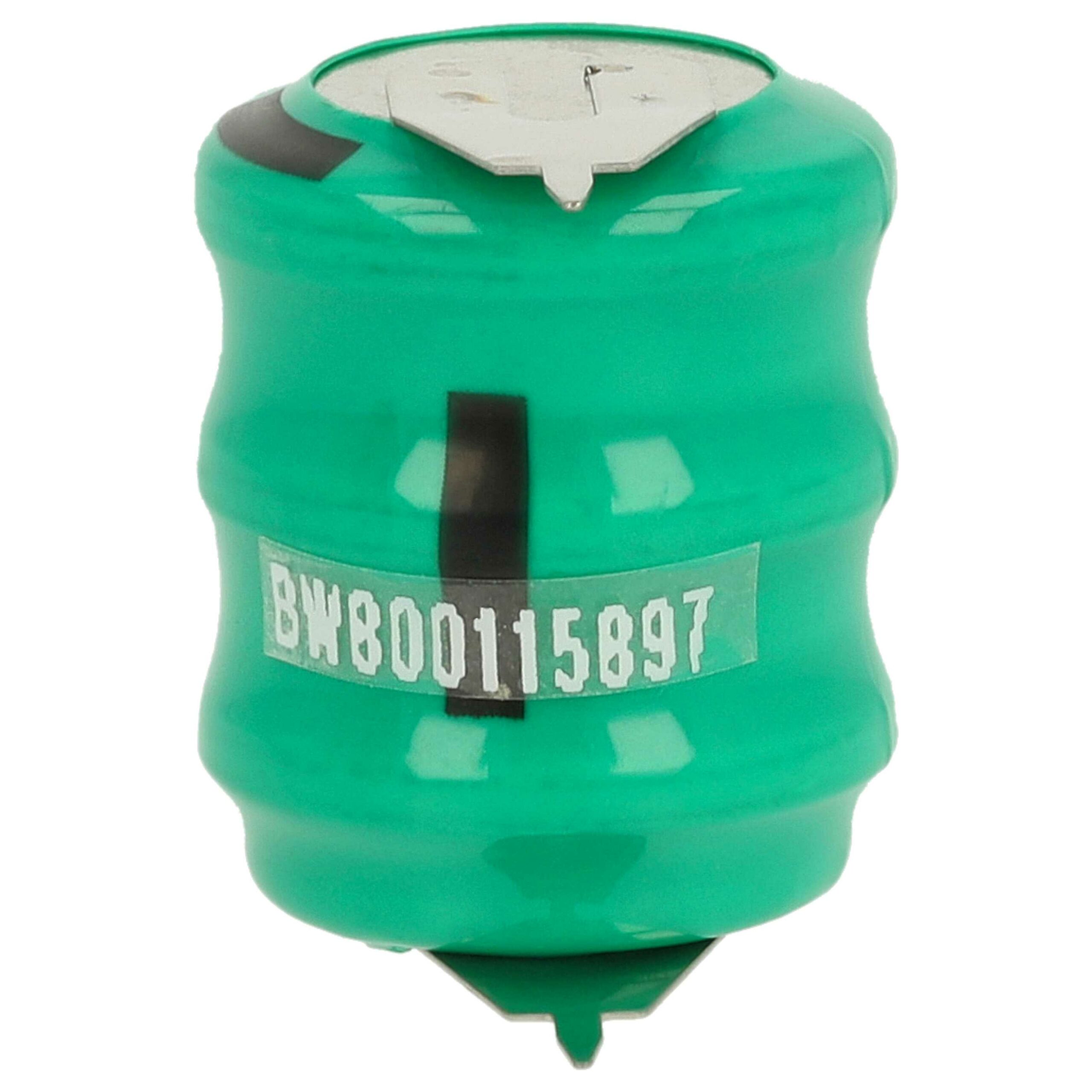 Bateria de Botão Recarregável 3/V80H 80 mAh 3.6V NiMH - 10 unidades vhbw com 2 Pinos - Image 4