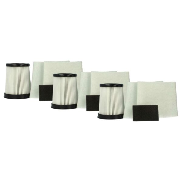 Conjunto de 3x Filtros vhbw para Aspirador Dirt Devil M2009, M2881, substitui 2881001