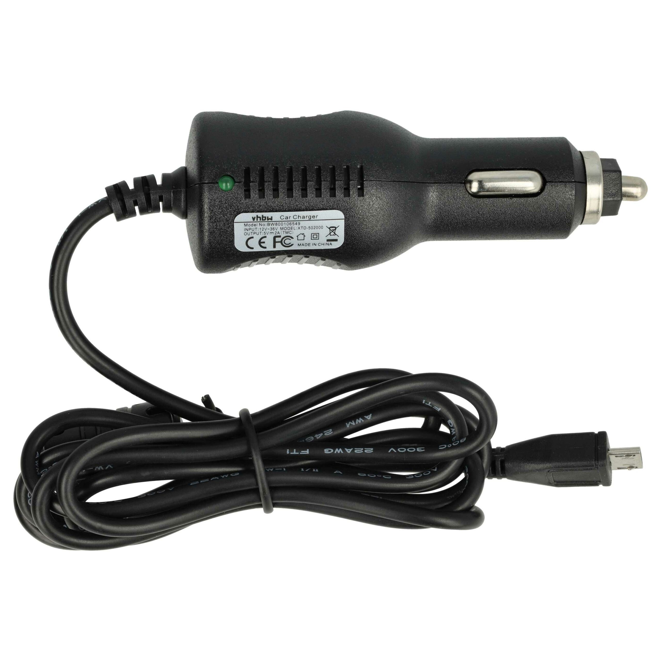 Carregador USB para Veículo vhbw - 12V para Navegadores GPS Becker, Falk, TomTom (substitui 4UUC5, 4UUC.001.05) - Image 3
