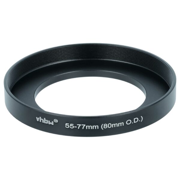 Anel Adaptador Step-Up 55 mm para 77 mm para Matte Box 80 mm - vhbw
