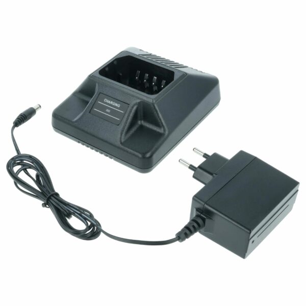 Carregador + Adaptador de Corrente para Bateria de Rádio Portátil vhbw, 12V, 0.2A