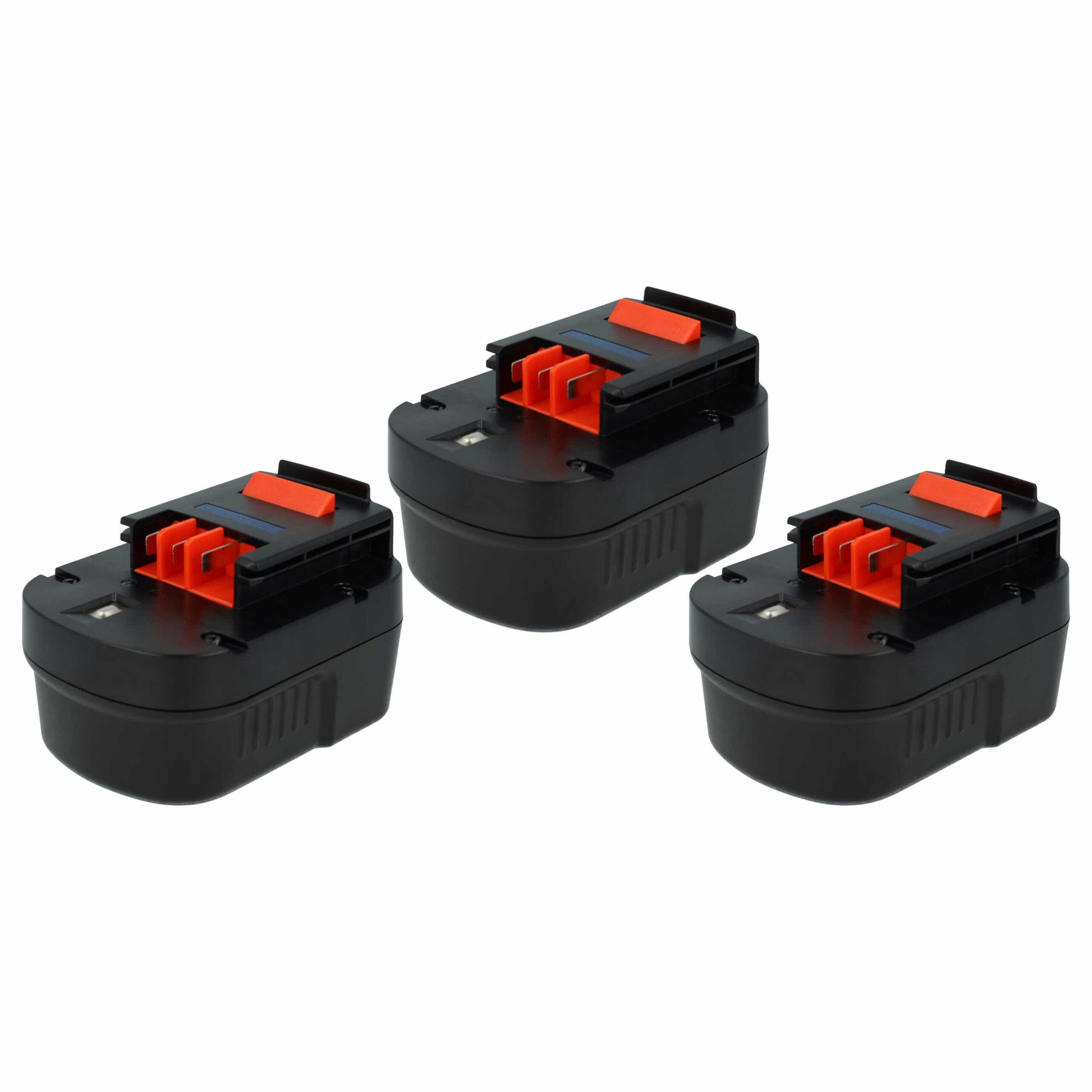 3x Bateria EXTENSILO NiMH 3300 mAh 12 V para Black & Decker A12EX, A1712, A12