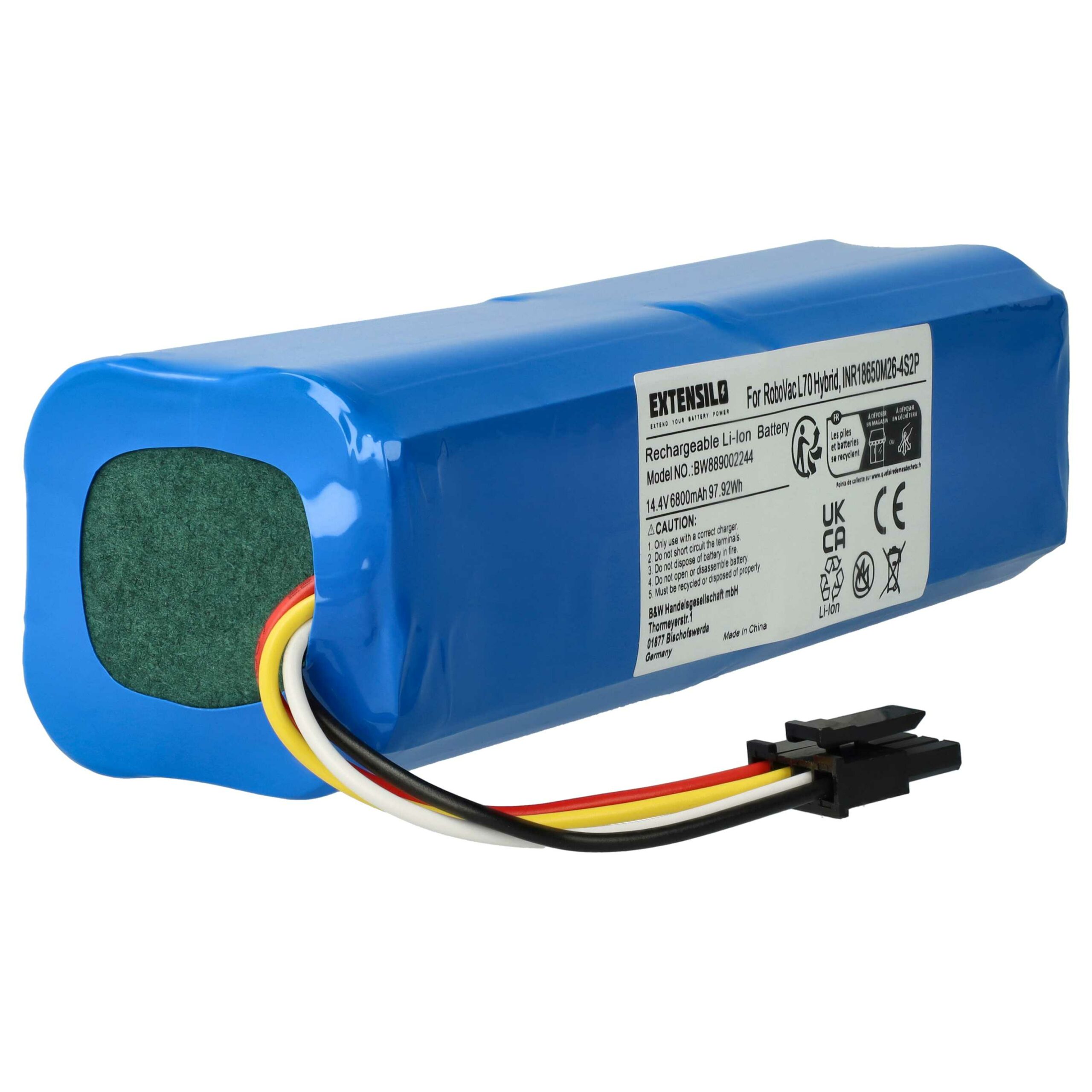 Bateria EXTENSILO para 360 S6 Pro, S9, X90, Eufy RoboVac L70 6800mAh, 14.4V - Image 3