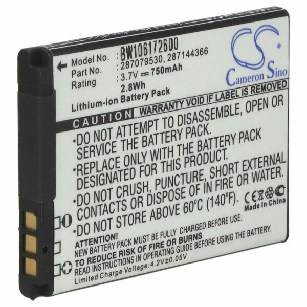 Bateria de Substituição vhbw para Sagem 194/07 SN4 - 750 mAh 3.7V Li-Ion