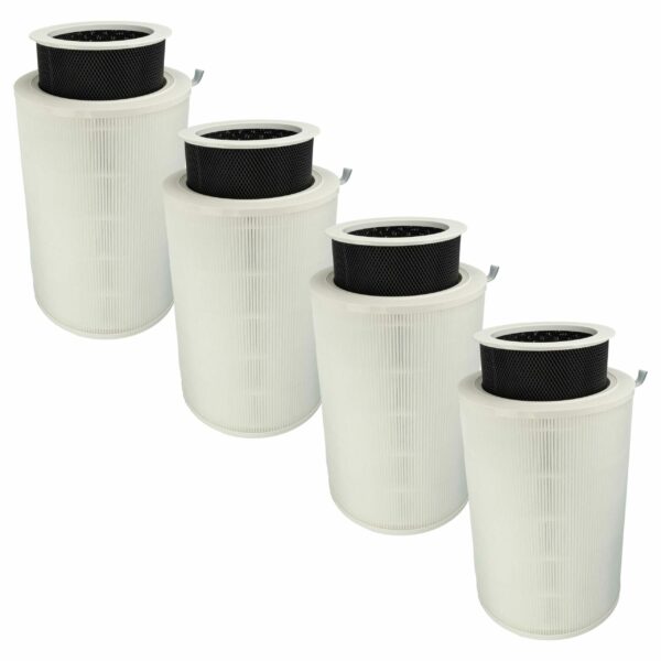 Pack de 4 Filtros Combinados para Purificador de Ar Xiaomi, Doctor-San, Trebs - Pré-filtro + HEPA + Carvão Ativado vhbw