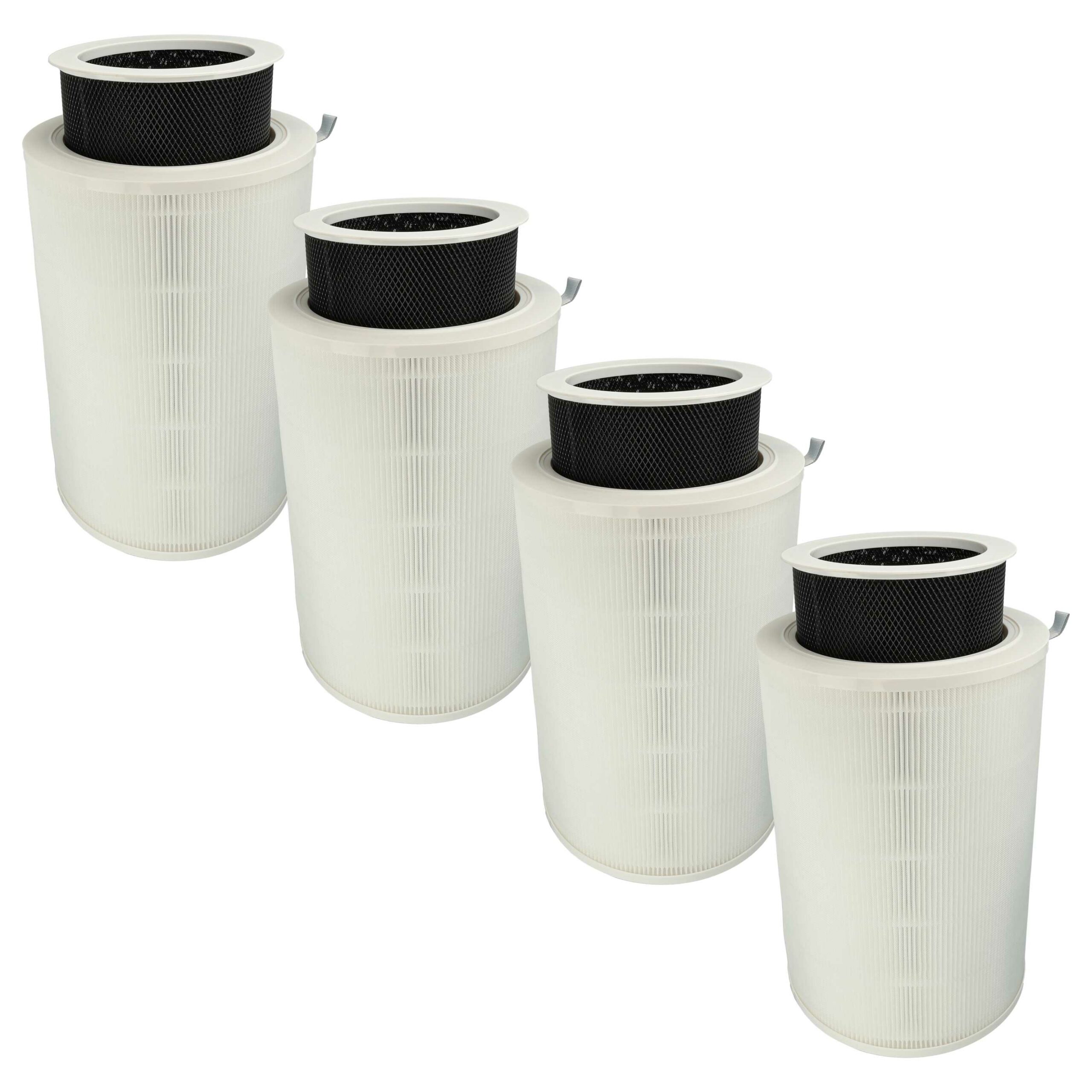 Pack de 4 Filtros Combinados para Purificador de Ar Xiaomi, Doctor-San, Trebs - Pré-filtro + HEPA + Carvão Ativado vhbw