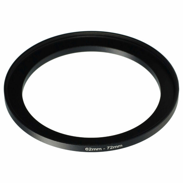 Adaptador de Anel Ampliador 62 mm para 72 mm vhbw para Objetivas e Filtros de Câmara
