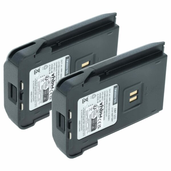 Bateria vhbw 2x para Rádio Alinco EBP-101 - 1800 mAh 7.4 V Li-Ion