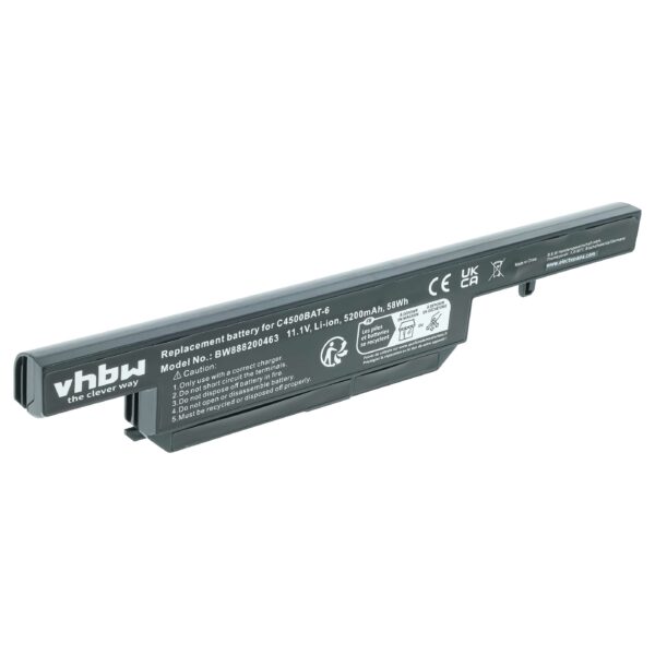 Bateria para Portátil vhbw Clevo 6-87-C480S-4G4 5200 mAh 11.1 V