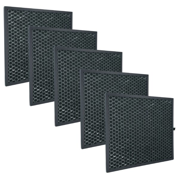 Pack de 5 Filtros de Carvão Ativado vhbw para Purificadores de Ar Sharp FZ-F30DFE
