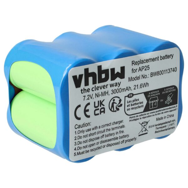Bateria vhbw para Pellenc AP25 - 3000 mAh, 7.2 V, NiMH