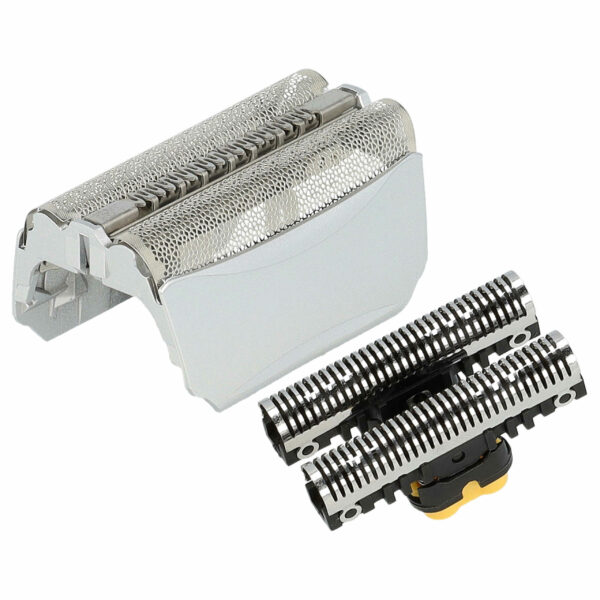 Bloco de corte e foil duplo de barbear com armação vhbw compatível com Braun 51S, 51B - prateado