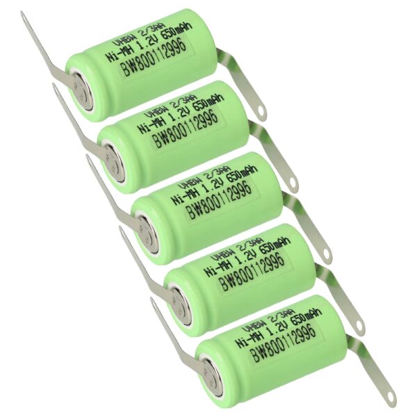Bateria vhbw para Modelismo 5x 2/3AA - 650 mAh 1.2 V NiMH
