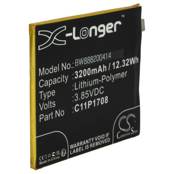 Bateria de substituição vhbw para telemóvel Asus ZenFone 5 2018 / 5Z (3200 mAh, 3.85 V)