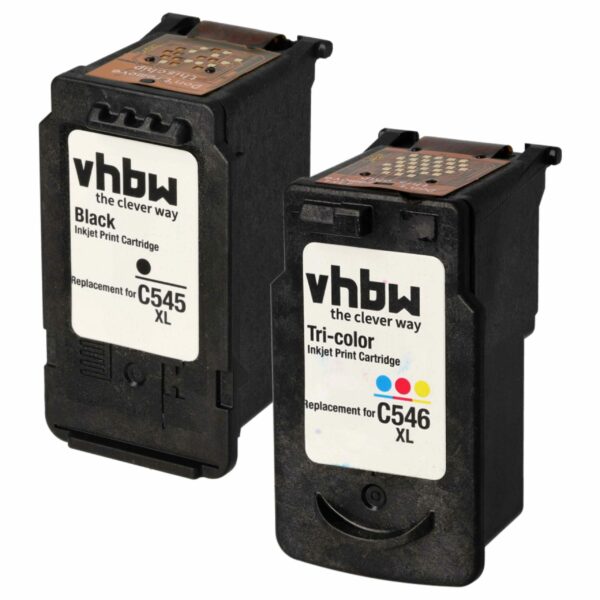 2x Cartuchos de Tinta vhbw compatíveis com Canon PG-545XL, PG-545, CL-546, CL-546XL para IP2820 - P/C/M/A