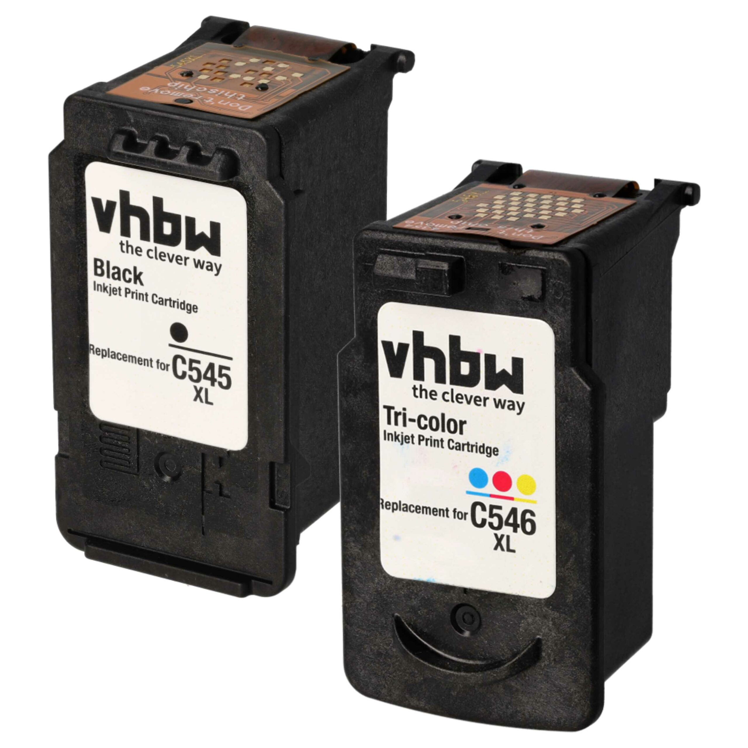 2x Cartuchos de Tinta vhbw compatíveis com Canon PG-545XL, PG-545, CL-546, CL-546XL para IP2820 - P/C/M/A