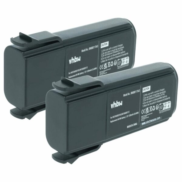 Bateria de Substituição vhbw para Comando Elca - 2x 1200 mAh 7.2 V NiMH