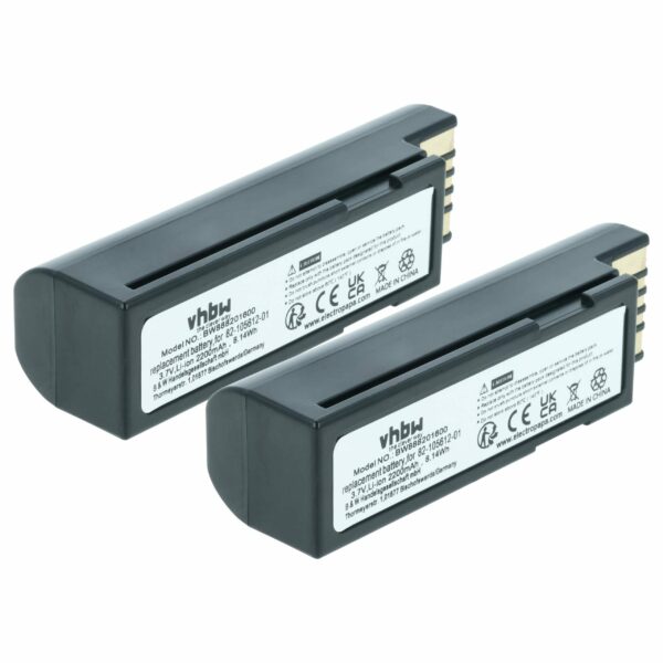 2x Bateria vhbw para Zebra BTRY-36IAB0E-00, 82-166537-01 - Scanner POS - 2200 mAh 3.7 V
