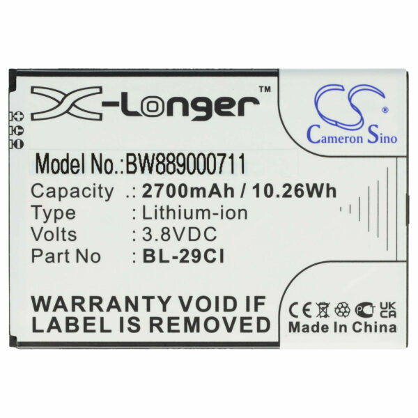 Bateria vhbw para Nokia BL-29CL, BL-29CI - 2700 mAh 3.8 V Li-Ion