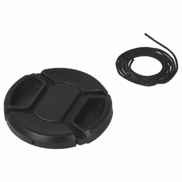 Capuchon de Objectiva 52 mm para Câmaras - com Pega Interior, Plástico, Preto