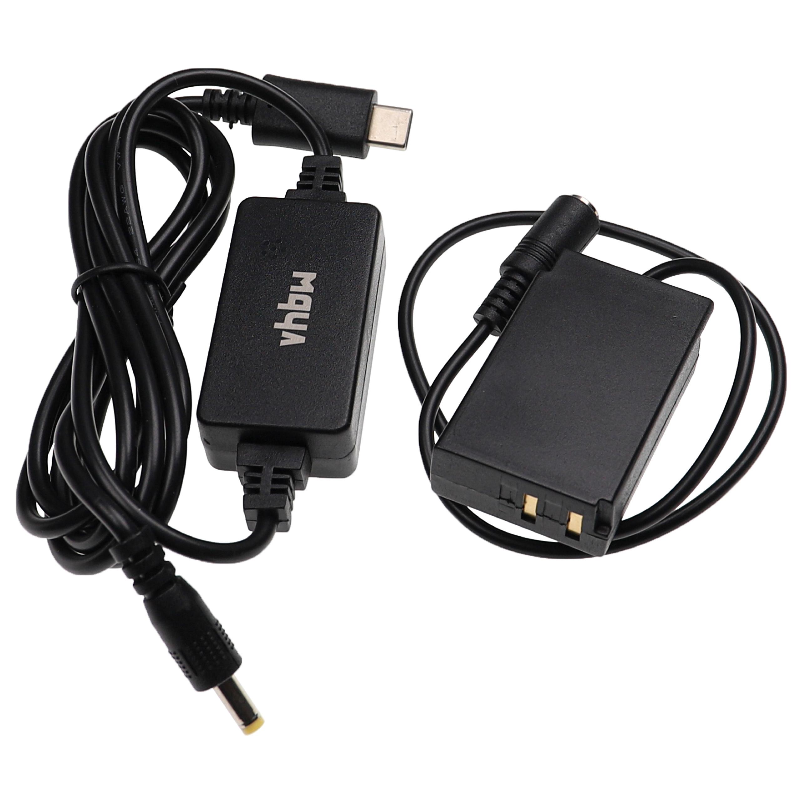 Carregador USB vhbw com Acoplador DC para Nikon EH-5, EH-5A - 2 m, 9V 3.0A - Image 2