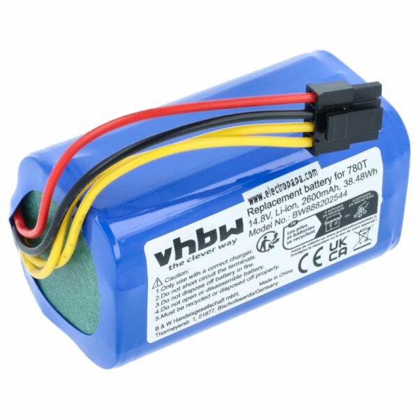 Bateria vhbw para Blaupunkt / Sencor / Proscenic Aspirador 2600mAh, 14.8V, Li-Ion