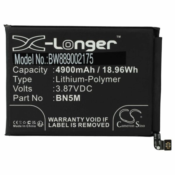 Bateria para Xiaomi BN5M - 4900 mAh 3.87 V Li-polímero vhbw