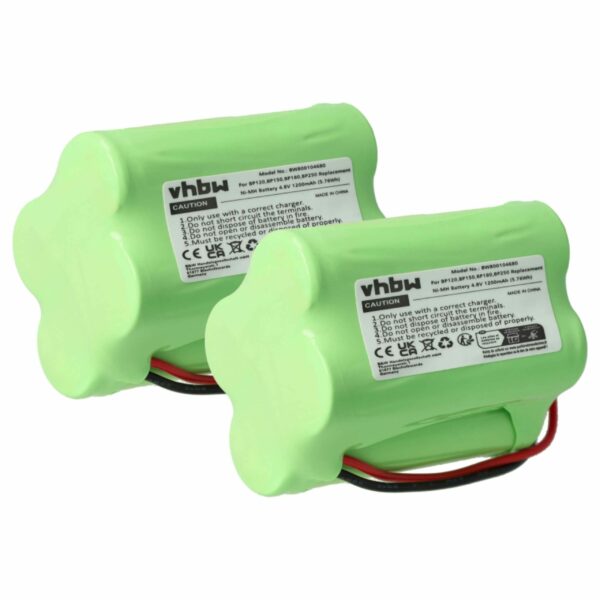 Bateria vhbw 2x NiMH 1200 mAh 4.8 V para Rádios Uniden, Radio Shack, Icom, Albrecht