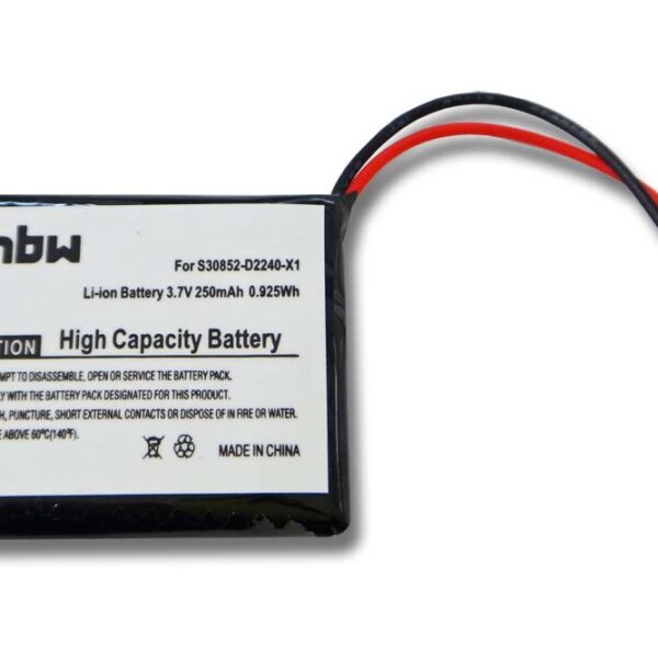 Bateria vhbw compatível com Siemens V30145-K1310-X448, S30852-D2240-X1 para telefone Gigaset - 250 mAh 3.7 V Li-Ion