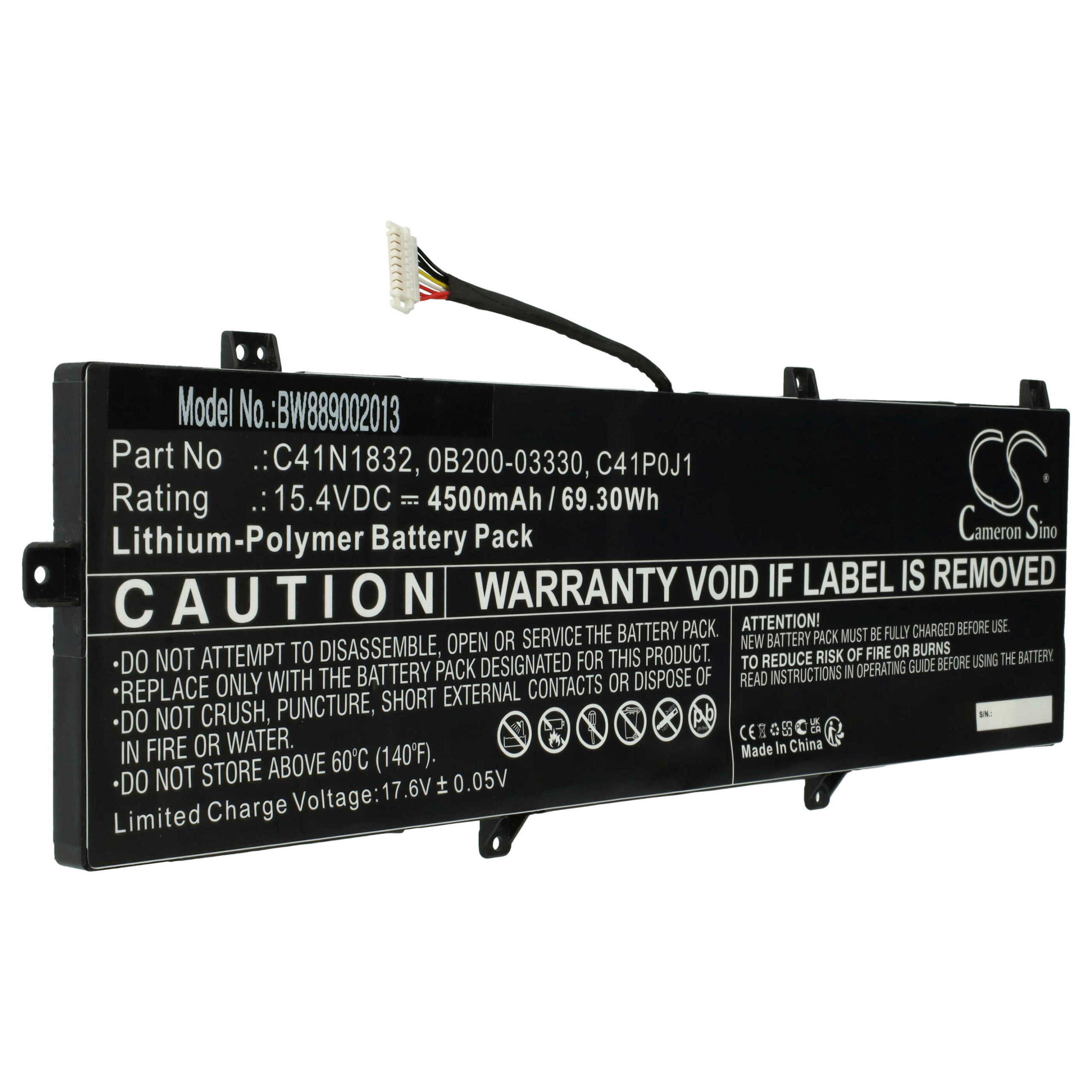 Bateria para Portátil vhbw para Asus (4500 mAh, 15.4 V, Li-Polímero) - Image 3