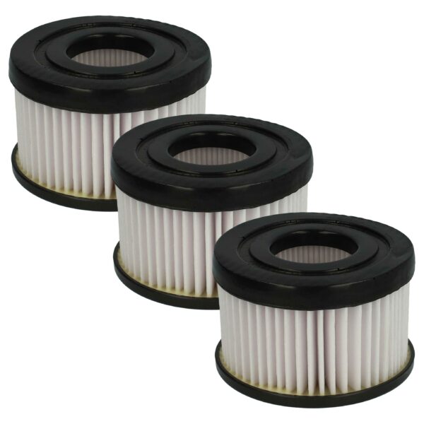 3x Filtro de Cartucho para Rowenta ZR009004, 3221614007446 - Aspirador Rowenta, Preto/Branco