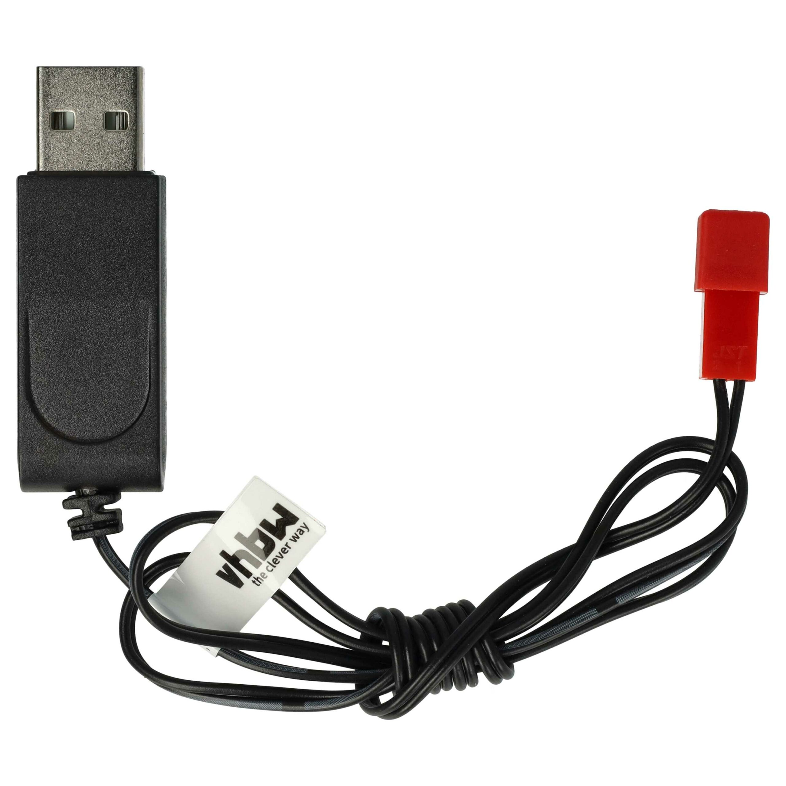 Cabo Carregador USB vhbw para Baterias RC com Contor JST, Modelismo - 60 cm, 6 V - Image 2
