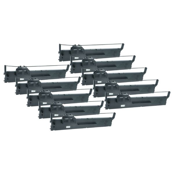 10x Fita de Tinta para Impressora Epson C13S015339 - Matricial e Comanda - Preta