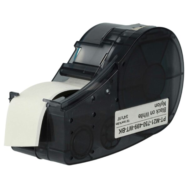 Fita de Etiquetas vhbw Substitui Brady BM21-750-499 - 19.05 mm Preto sobre Branco