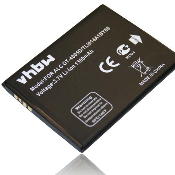 Bateria para Telemóvel vhbw compatível com TLi014A1BY80 - 1300 mAh 3.7 V Li-Ion