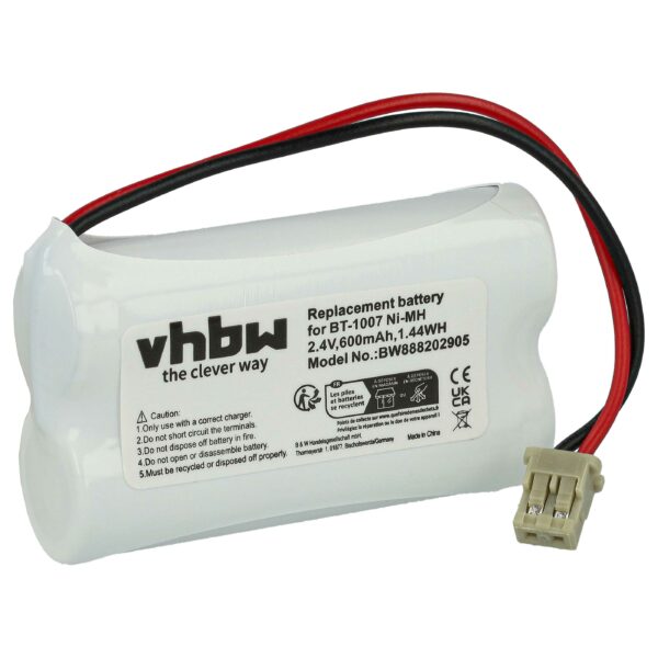 Bateria vhbw para Telefone Fixo GP Memorex BP-904, BT-904 - 600 mAh 2.4 V NiMH