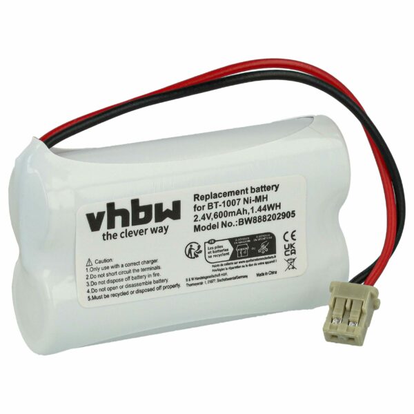 Bateria vhbw para Telefone Fixo GP Memorex BP-904, BT-904 - 600 mAh 2.4 V NiMH