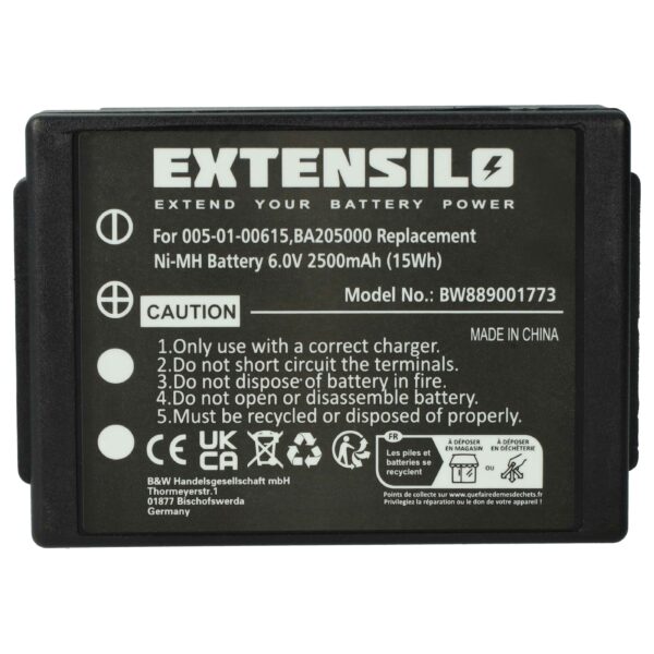 Bateria de Substituição EXTENSILO para Comando HBC Putzmeister 6V 2500 mAh