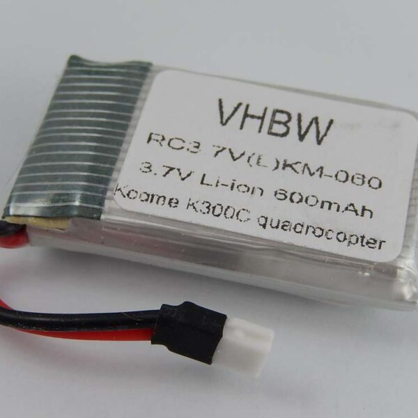 Bateria vhbw 600 mAh 3.7 V Li-Ion para Drone Koome K300C