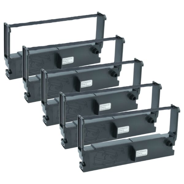 5x Fita de Tinta Compatível com Epson ERC-32B, ERC-32, C43S015371 para Impressoras Matriciais NCR e de Recibos - Preta