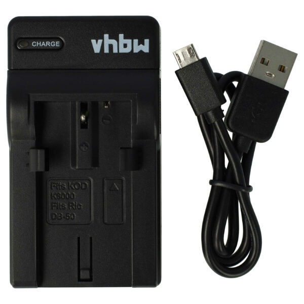 Carregador de Bateria USB-C com Cabo para Kodak, Ricoh Caplio - 0.5A