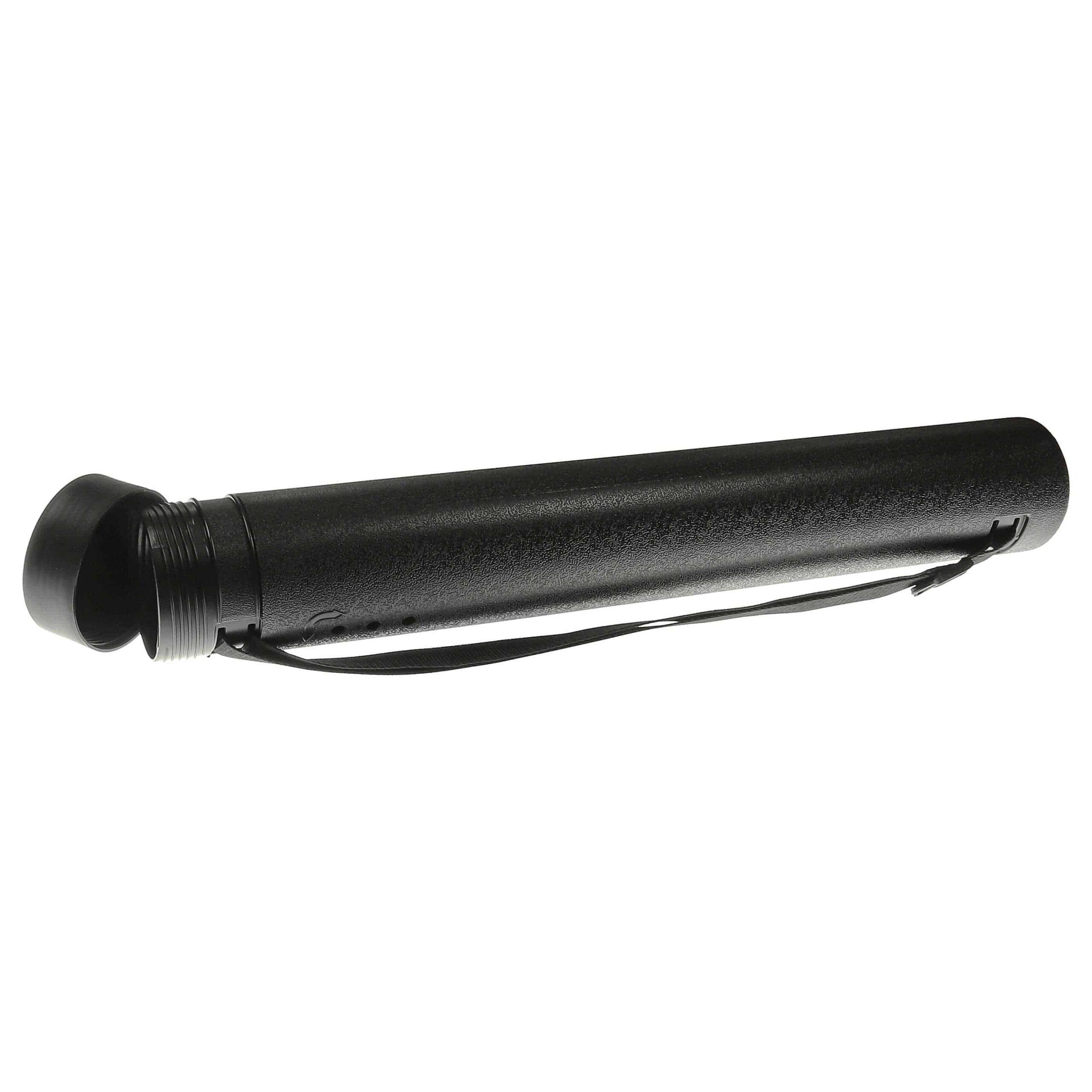 Tubo de Transporte vhbw para Pósteres, Desenhos e Documentos - 98 cm, Preto